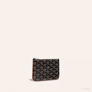 Goyard SÉNAT MINI WALLET 黒 ブラウン | XLMW7273