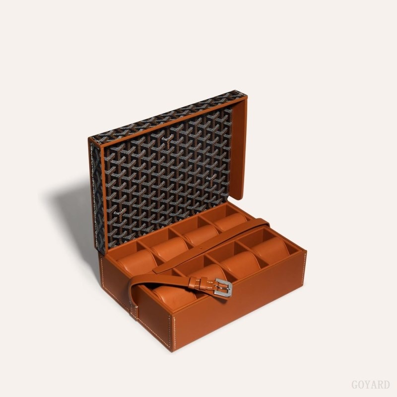 Goyard 8 WATCH CASE 黒 ブラウン | PTMZ1246