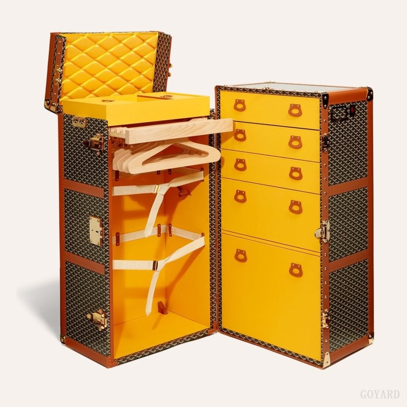 Goyard ARMOIRE TRUNK 黒 ブラウン | MAMK8223