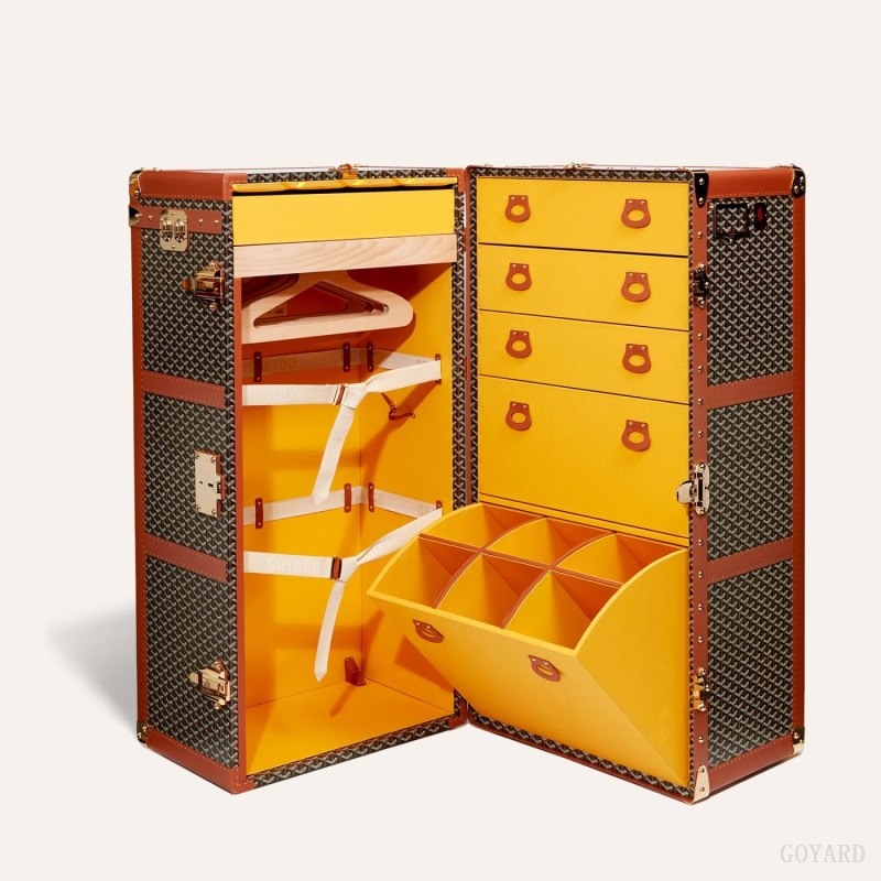 Goyard ARMOIRE TRUNK 黒 ブラウン | MAMK8223