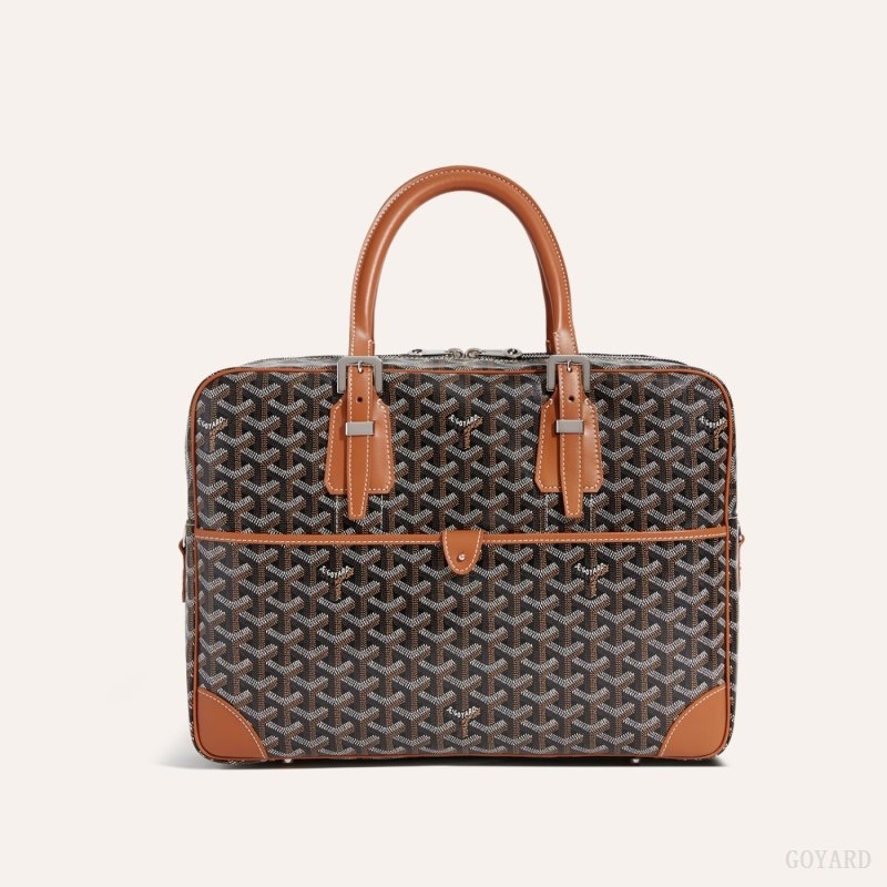 Goyard Ambassade MM Document Case 黒 ブラウン | UGPW1058