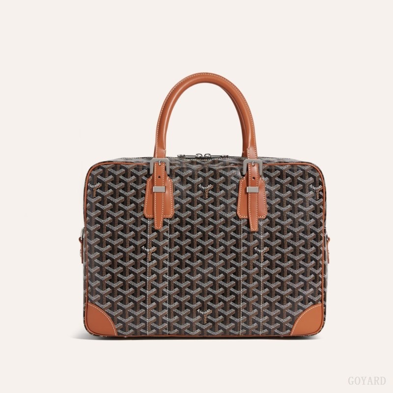 Goyard Ambassade MM Document Case 黒 ブラウン | UGPW1058