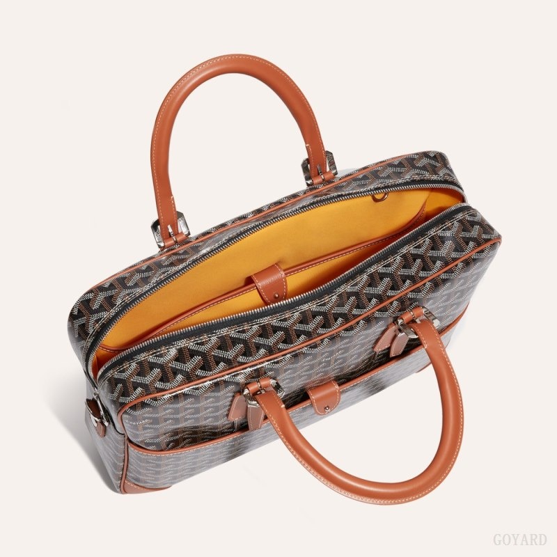 Goyard Ambassade MM Document Case 黒 ブラウン | UGPW1058