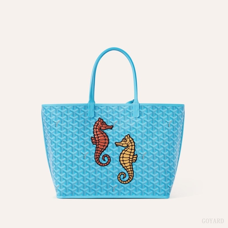 Goyard Anjou PM Seahorse Embroidery ターコイズ | BZYD7953