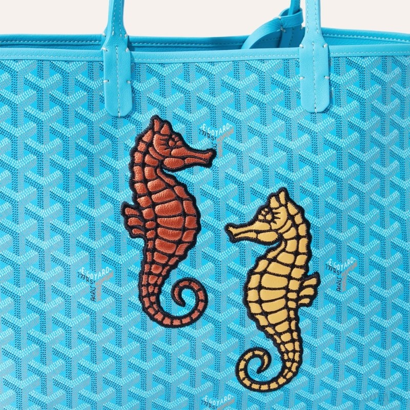 Goyard Anjou PM Seahorse Embroidery ターコイズ | BZYD7953