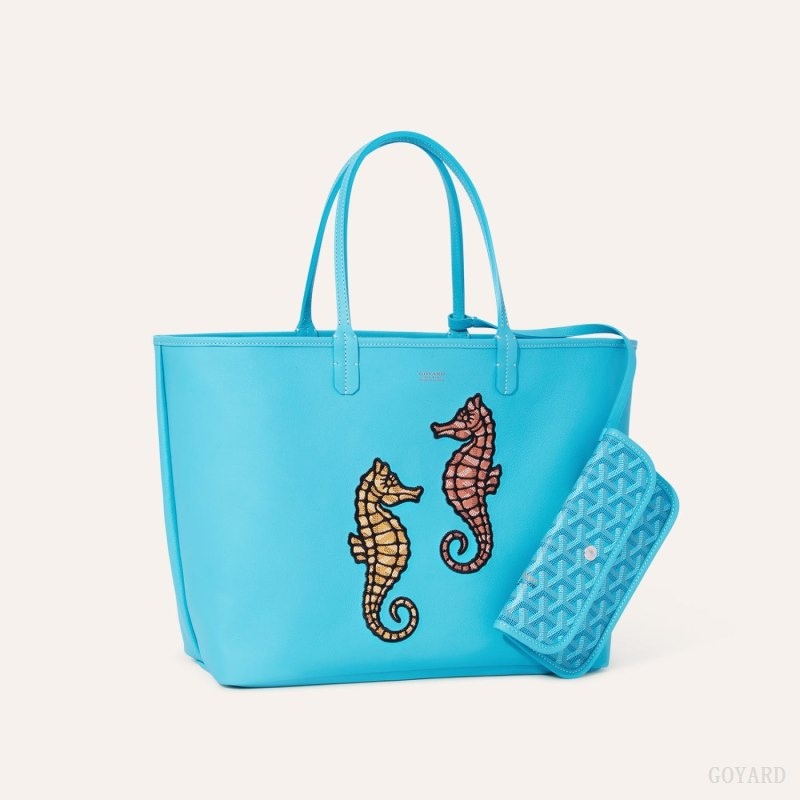 Goyard Anjou PM Seahorse Embroidery ターコイズ | BZYD7953