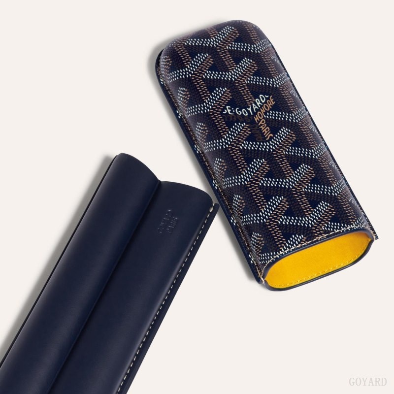 Goyard CHURCHILL 2 CIGAR CASE ネイビー 青 | ABWQ0442