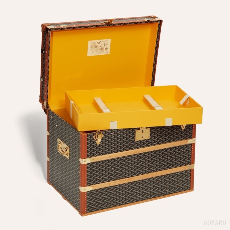 Goyard COURRIER TRUNK 黒 ブラウン | GAJJ0817