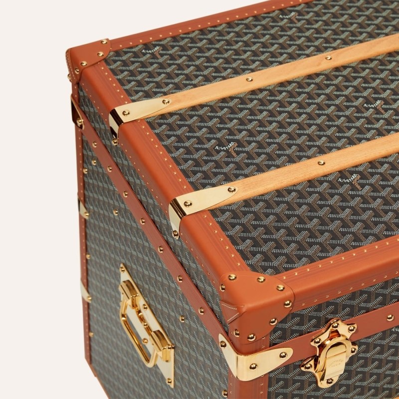 Goyard COURRIER TRUNK 黒 ブラウン | GAJJ0817