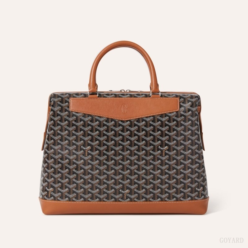 Goyard Cisalpin Document Case 黒 ブラウン | XIEH8806