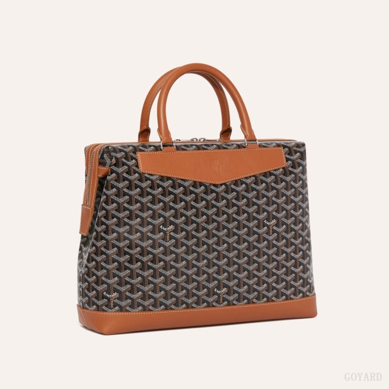 Goyard Cisalpin Document Case 黒 ブラウン | XIEH8806