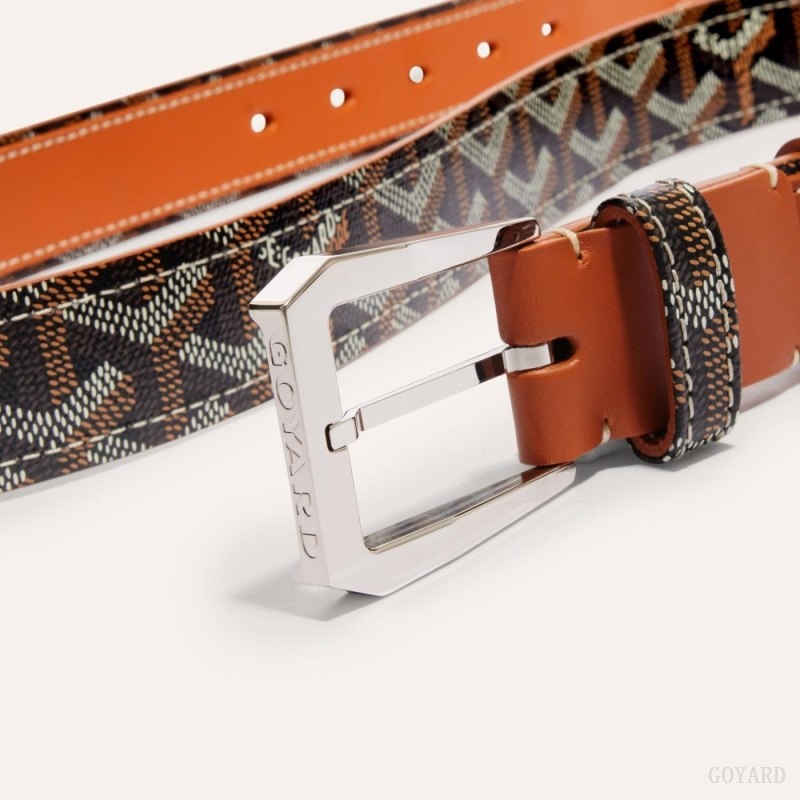 Goyard FREGATE BELT 黒 ブラウン | IENM3324