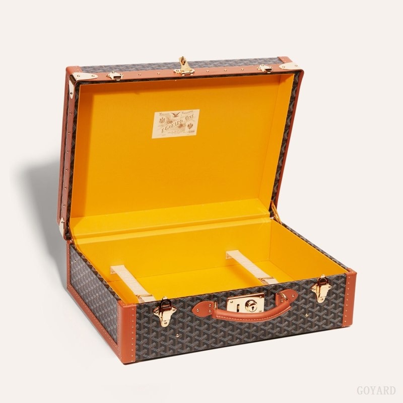 Goyard GRAND HÔTEL 50 CASE 黒 ブラウン | KIVO9422