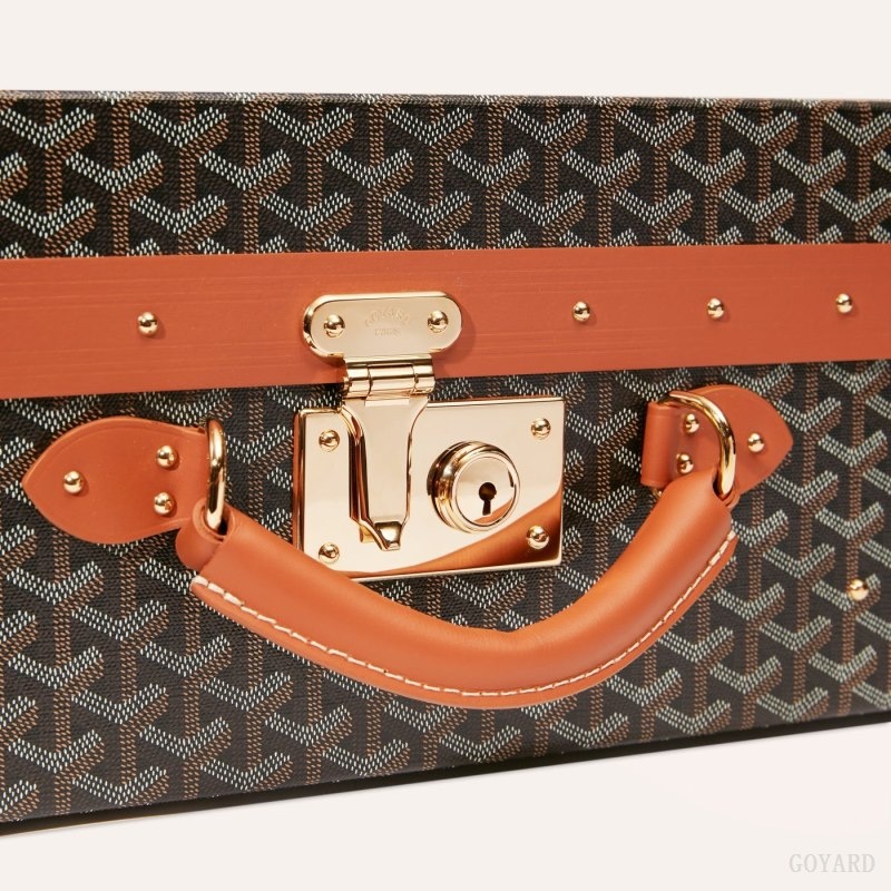 Goyard GRAND HÔTEL 50 CASE 黒 ブラウン | KIVO9422