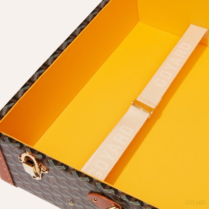 Goyard GRAND HÔTEL 55 CASE 黒 ブラウン | IGSX7168