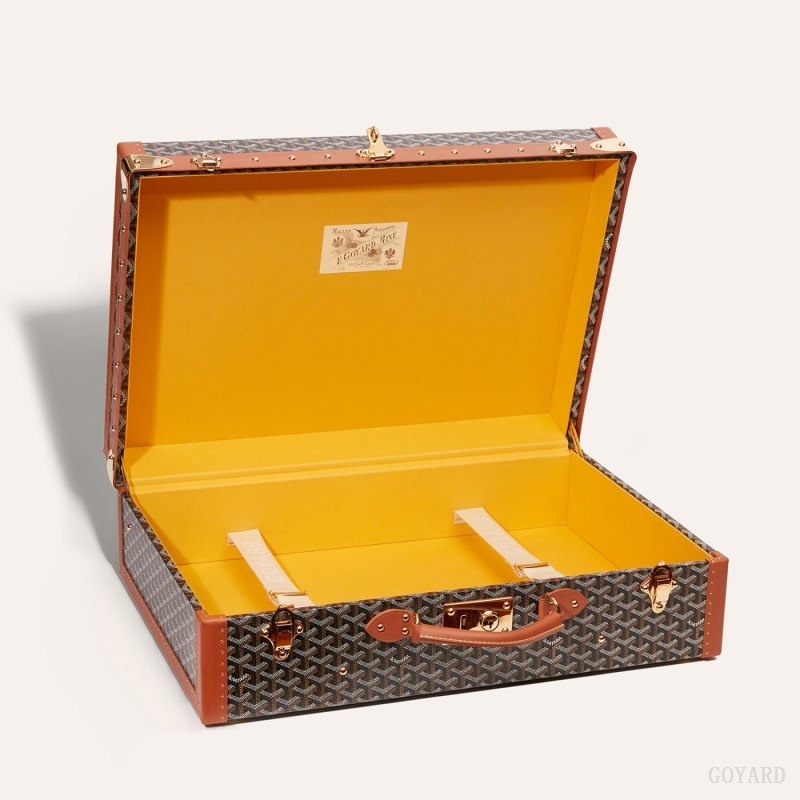 Goyard GRAND HÔTEL 60 CASE 黒 ブラウン | FTCV3441