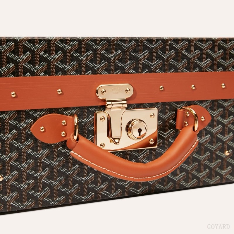 Goyard GRAND HÔTEL 60 CASE 黒 ブラウン | FTCV3441