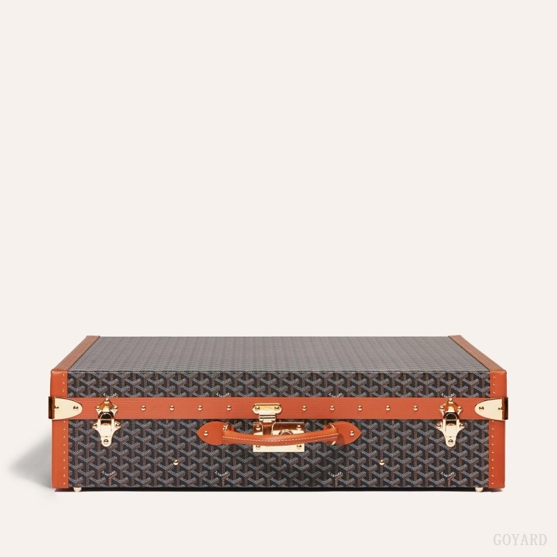 Goyard GRAND HÔTEL 70 CASE 黒 ブラウン | CCTV1389