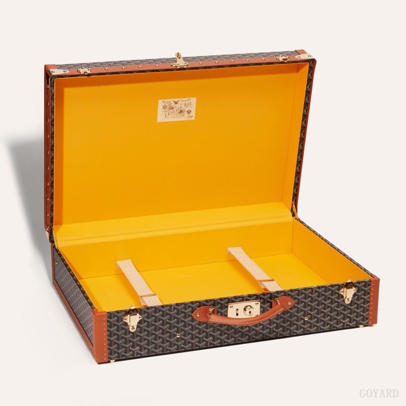 Goyard GRAND HÔTEL 70 CASE 黒 ブラウン | CCTV1389