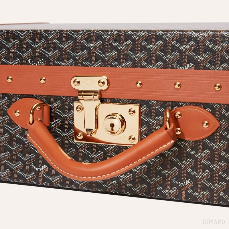 Goyard GRAND HÔTEL 70 CASE 黒 ブラウン | CCTV1389