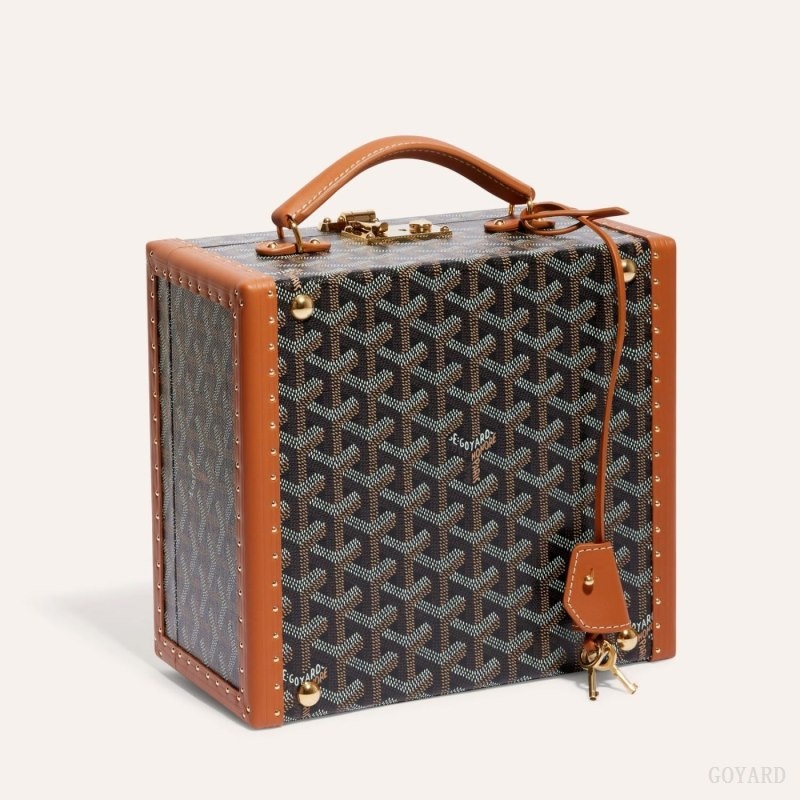 Goyard JOUX 6 WATCH CASE 黒 ブラウン | NAEQ4398