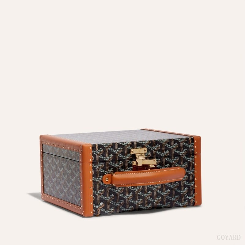 Goyard JOUX 6 WATCH CASE 黒 ブラウン | NAEQ4398