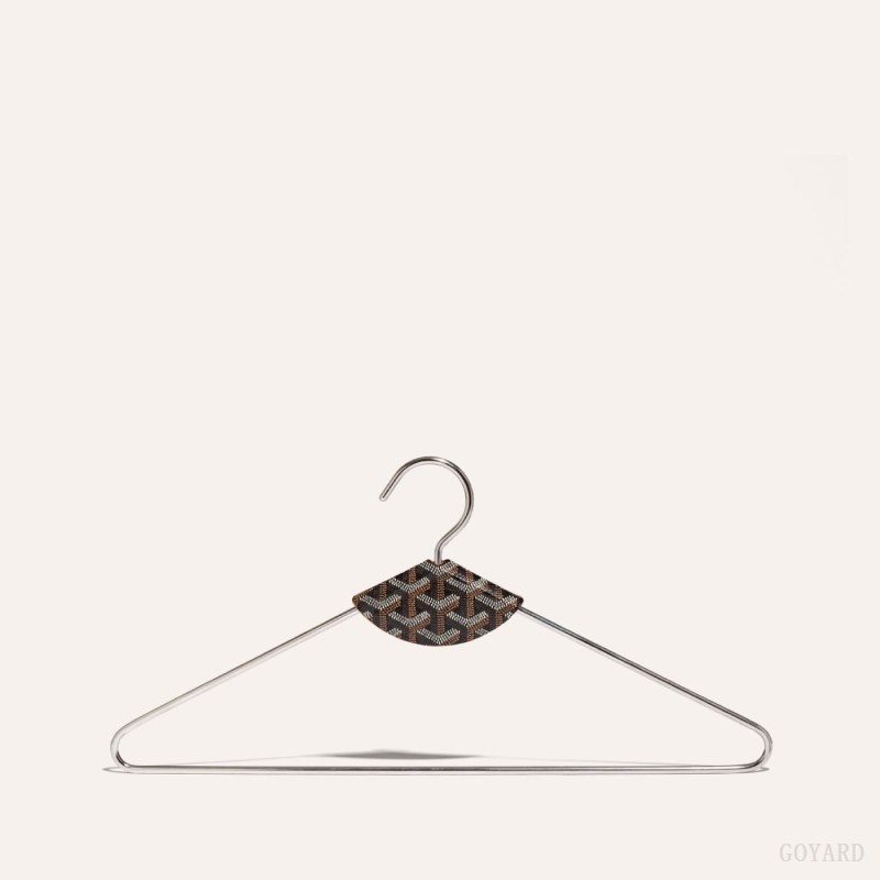 Goyard LIVRÉE PAIR OF HANGERS 黒 ブラウン | OZHV1774