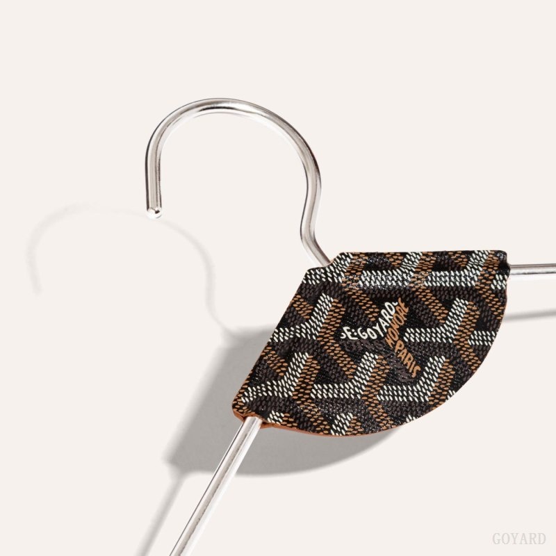 Goyard LIVRÉE PAIR OF HANGERS 黒 ブラウン | OZHV1774