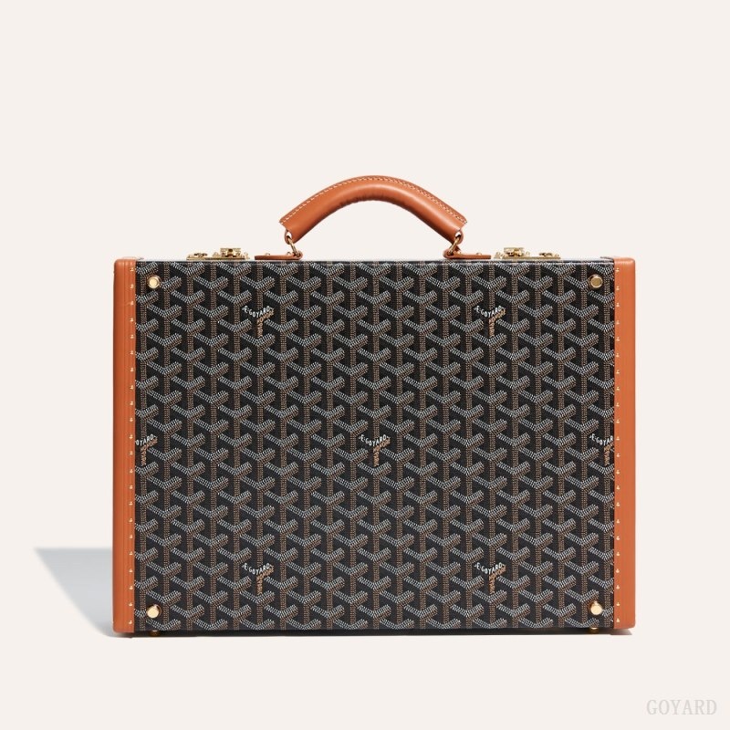 Goyard Manoir PM Document Case 黒 ブラウン | DSAX2376