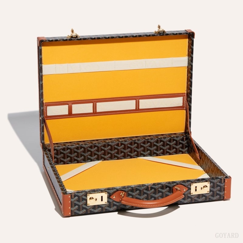 Goyard Manoir PM Document Case 黒 ブラウン | DSAX2376