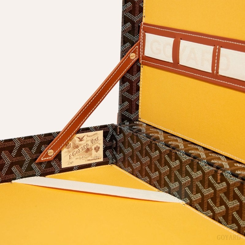 Goyard Manoir PM Document Case 黒 ブラウン | DSAX2376