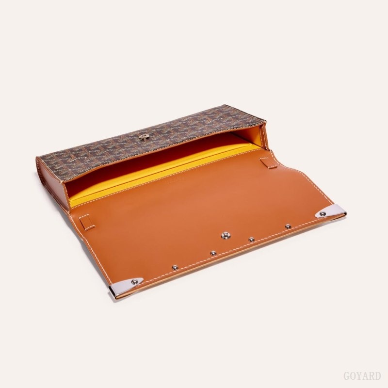 Goyard Monte-Carlo PM Clutch 黒 ブラウン | VVZJ6110