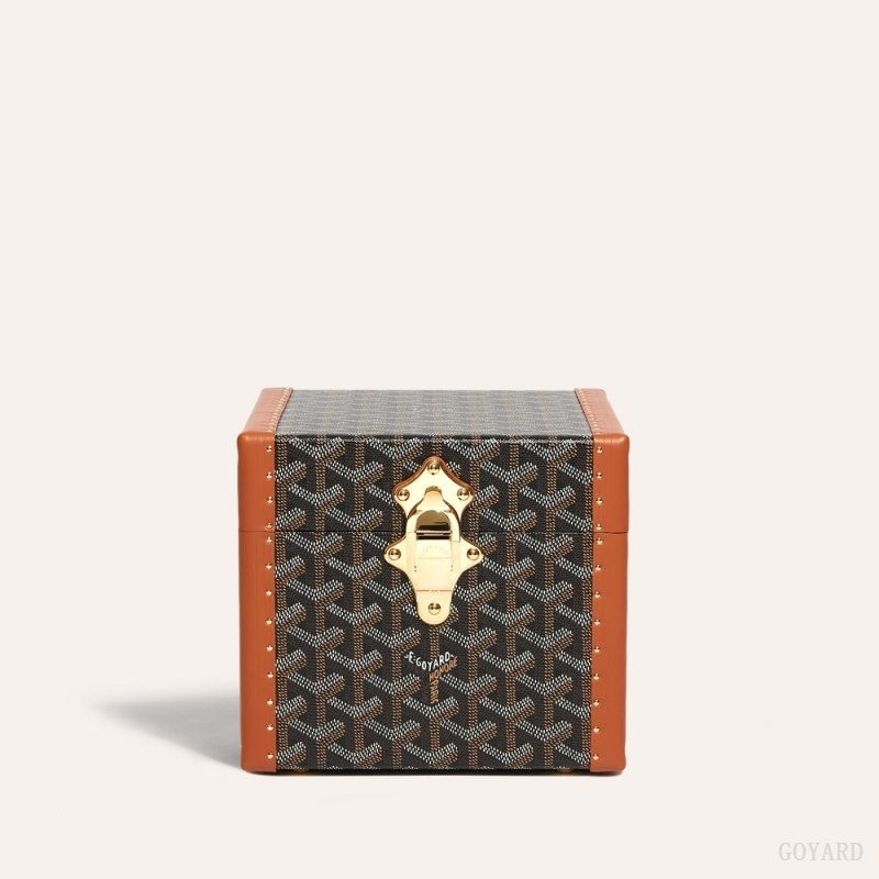 Goyard PARIS CASE 黒 ブラウン | HDJD5495