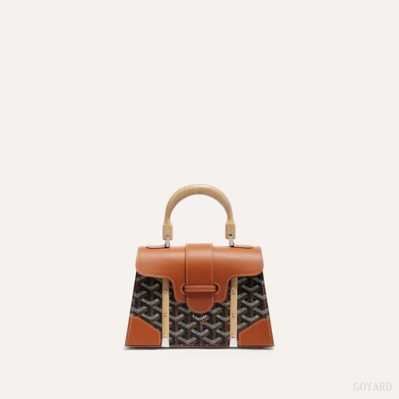 Goyard SAÏGON STRUCTURE MINI BAG 黒 ブラウン | DDIF3637