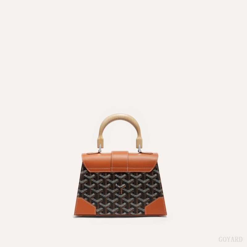 Goyard SAÏGON STRUCTURE MINI BAG 黒 ブラウン | DDIF3637