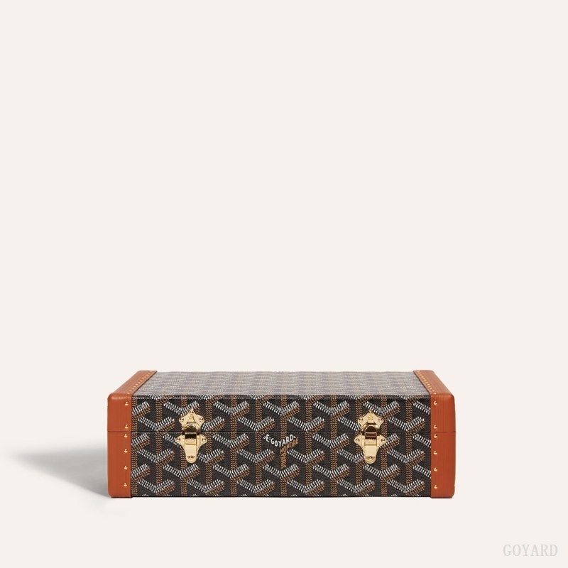 Goyard VENDÔME JEWELLERY CASE 黒 ブラウン | WVIO0758